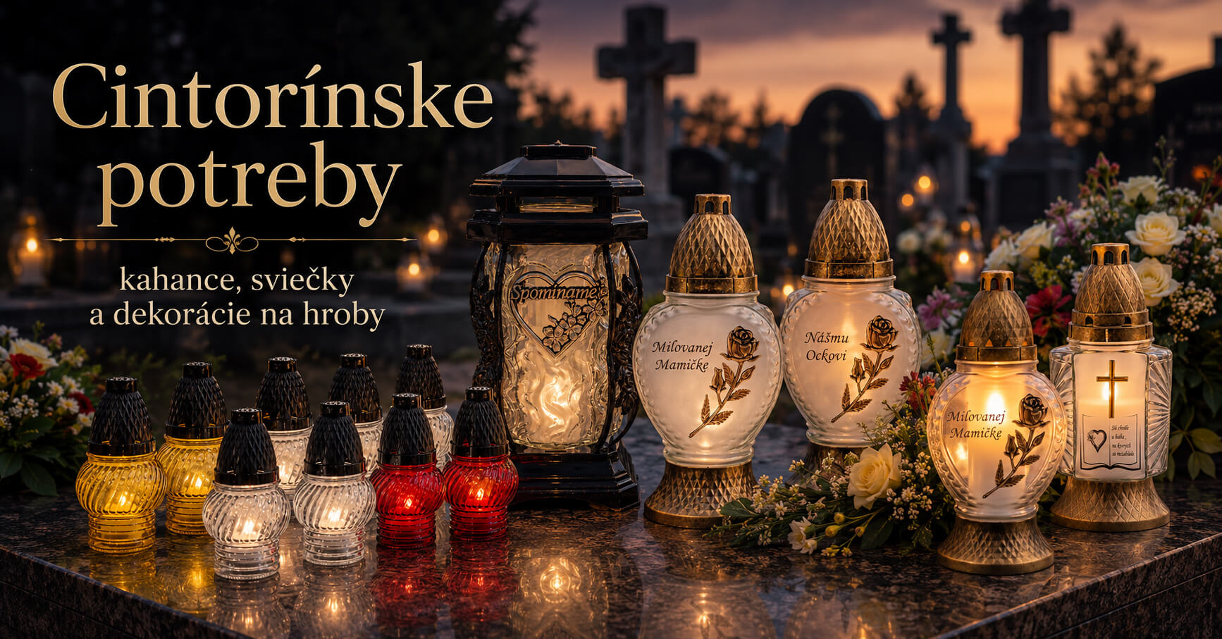 Cintorínske potreby a dekorácie na hroby
