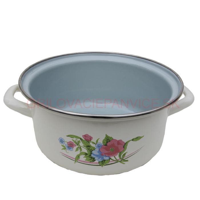 Smaltovaný kastról 24 cm (kvetiny)