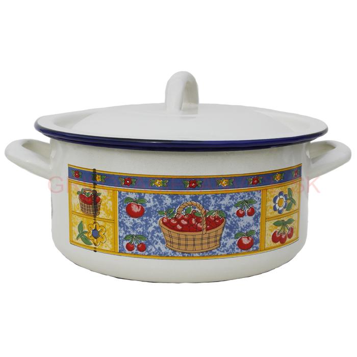 Smaltovaný kastról 16 cm (čerešne)