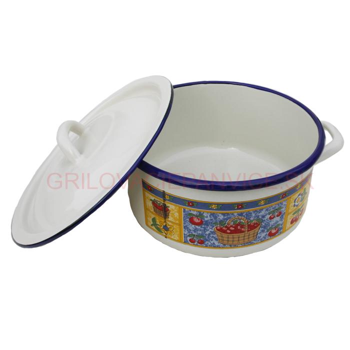Smaltovaný kastról 20 cm (čerešne)