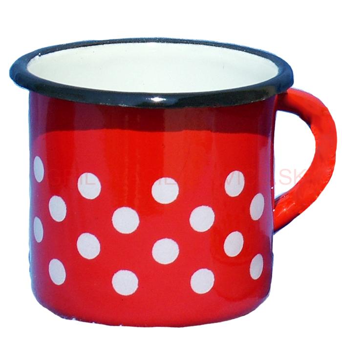 Smaltovaný hrnček 0,25 L (bodky)