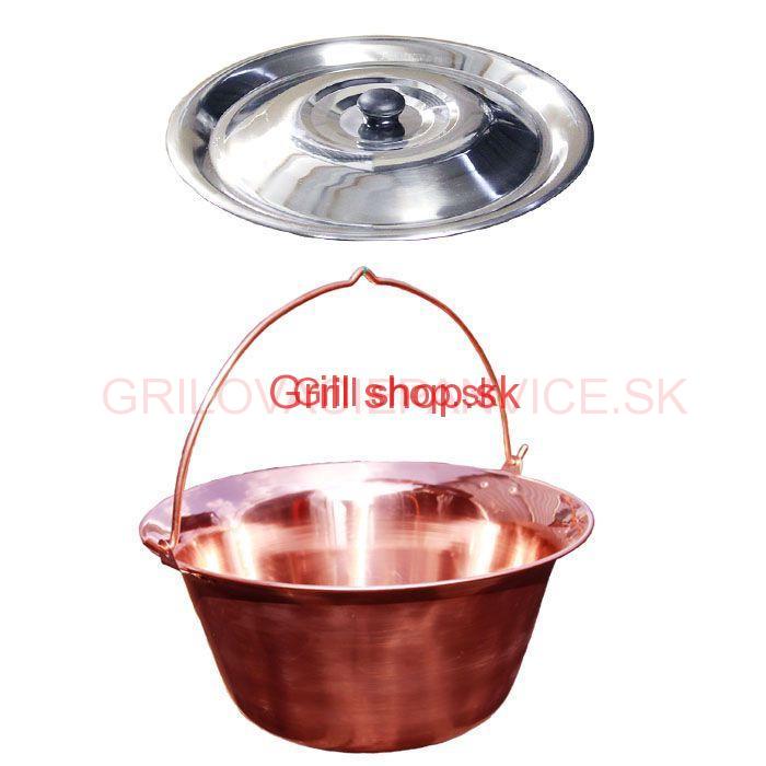 Medený kotlík 30 L + antikorová pokrievka