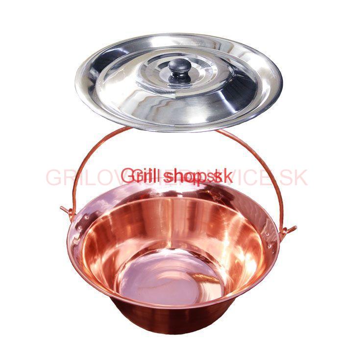 Medený kotlík 30 L + antikorová pokrievka