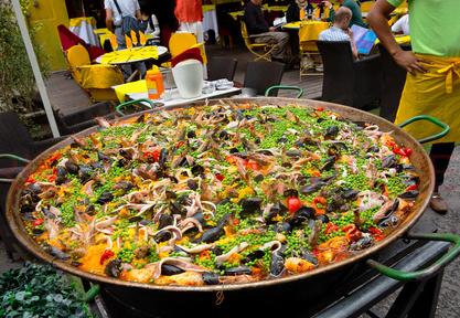 Smaltovaná grilovacia panvica Paella 46 cm