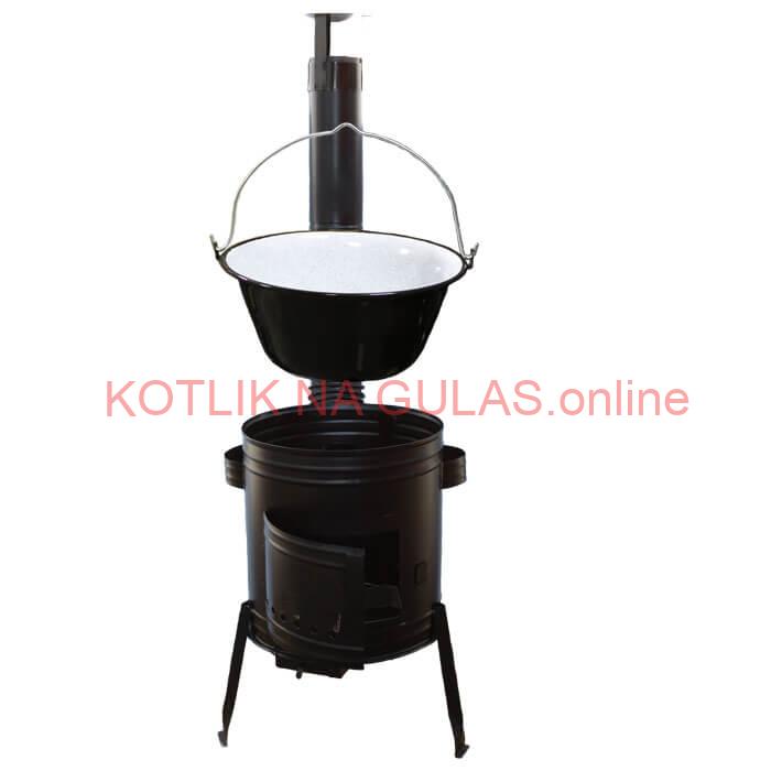 Smaltovaný kotlík 13 L (1,2 mm) + kovová kotlina 36 CLASSIC (KOV) Easy party