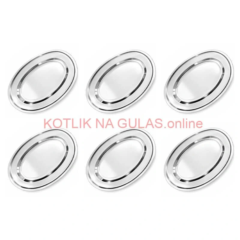 Nerezové podnosy pre catering – set 6 ks (40,5cm) - Servíruj s istotou a štýlom
