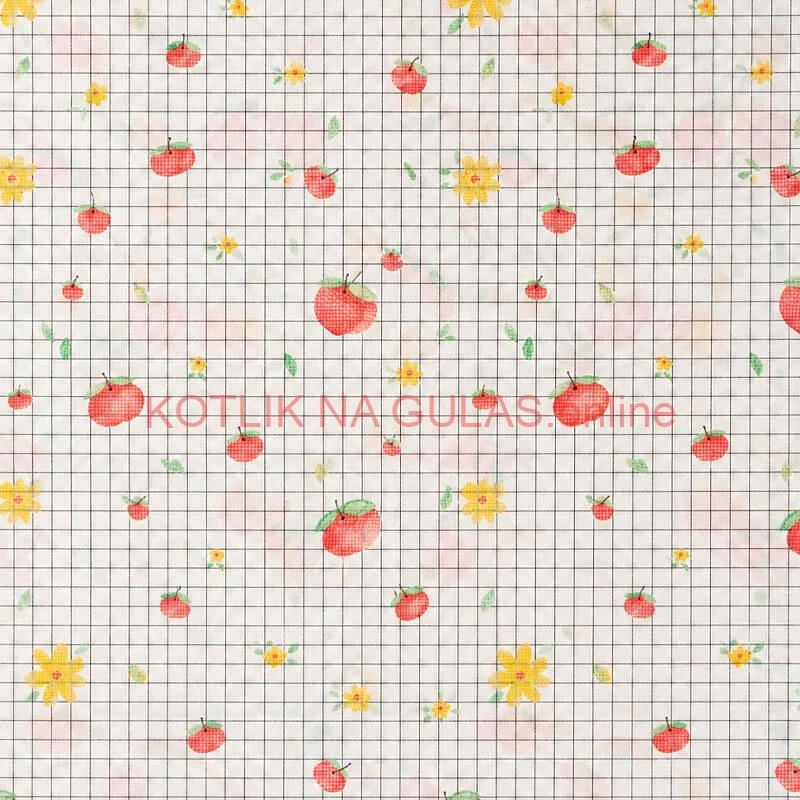 Umývateľný obrus Jablká a kvety 137 × 183 cm