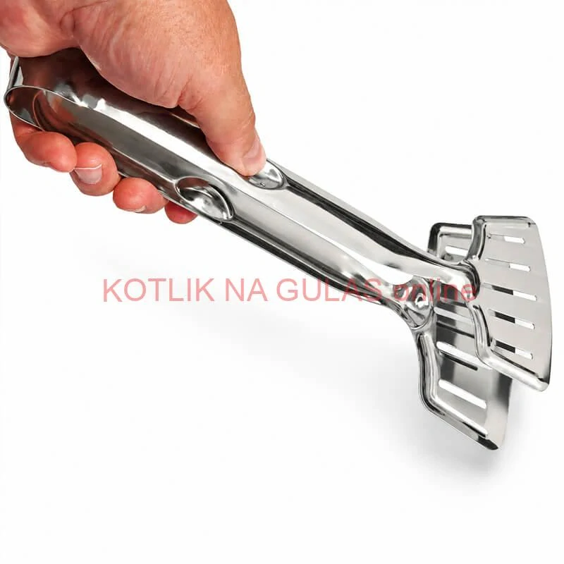 Nerezové kliešte na rybu — kuchynská naberačka 2 v 1, 28 cm