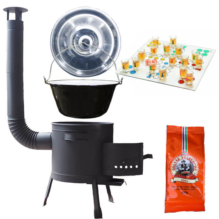 Smaltovaný kotlík 20 L (1,2 mm) + korenie + človeče pi už + nízka žiaruvzdorná kotlina 42 PLUS 600