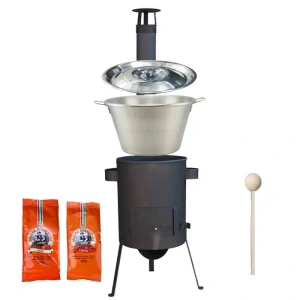 Nerezový kotol 40 L + žiaruvzdorná kotliny 45 cm PLUS 600 4 MM + paprikové korenie na guláš