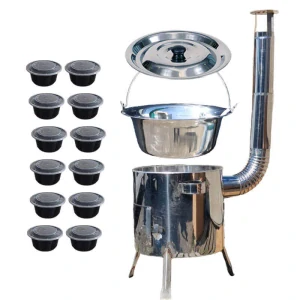 Nerezový kotlík 15 L (1,2 mm) INOX + Nerezová kotlina 36 INOX LUSTRO + misky 12 ks