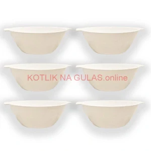 Sada 6 ks: Plastová miska na fajnový kotlíkový guláš a polievky – 750 ml