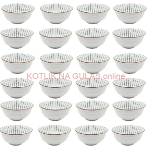 Sada 24 ks veľkých keramických misiek na guláš a polievky, 1 liter