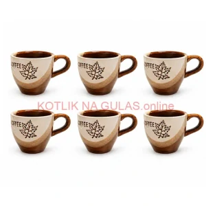 Súprava keramických pohárov na kávu 100 ml 6 ks