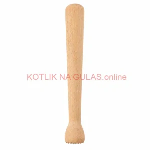 Drevený drvič na cesnak a bylinky 22 cm