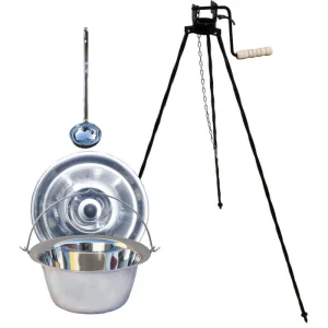 Antikorový kotlík 20 L (0,8 mm) + pokrievka + stojan s kladkou VAR