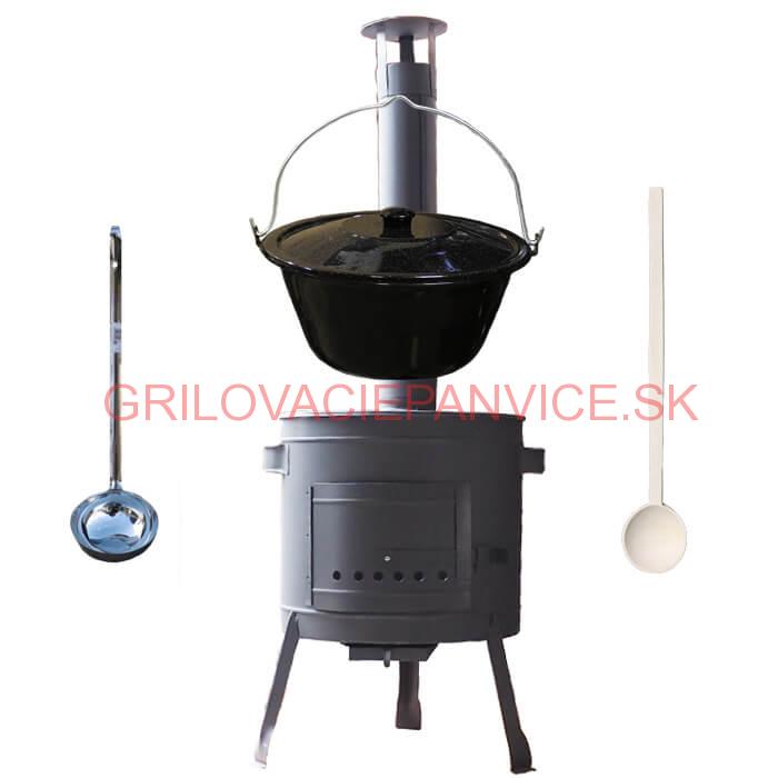 Kotlíkový gulášový set 36 PLUS 600 + smaltovaný kotlík 13 L
