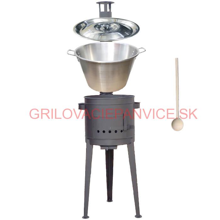 Nerezový kotol 40 L + vysoká kotlina 45 PLUS 600 (žiaruvzdorná farba)