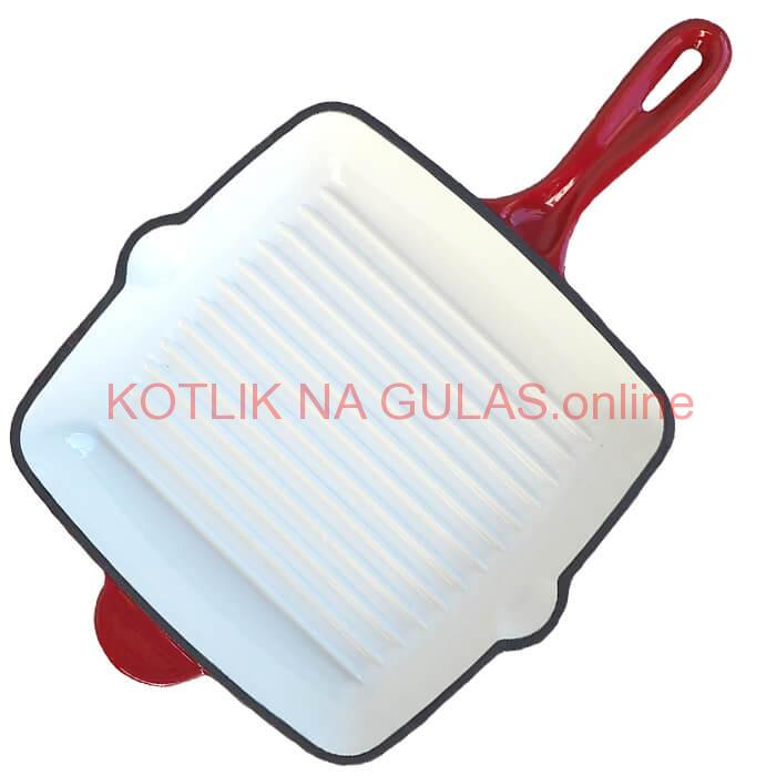 Liatinová panvica na grilovanie so smaltovaným povrchom 26 cm Strong Mold