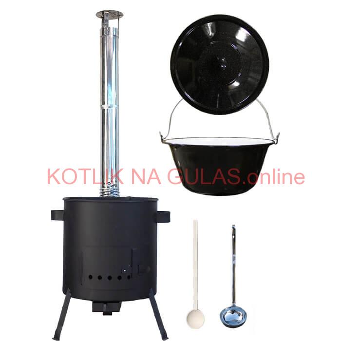 Smaltovaný kotlík 25 L + žiaruvzdorná kotlina (1 mm) 42 PLUS 600