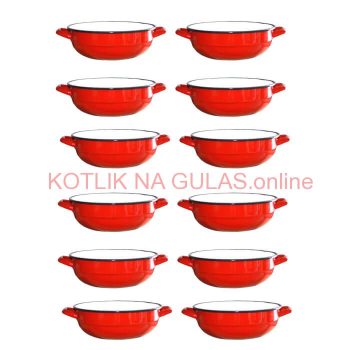 Súprava smaltovaných selských misiek 14 cm 12 ks