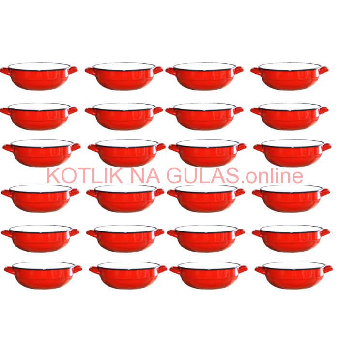 Súprava smaltovaných selských misiek 18 cm 24 ks