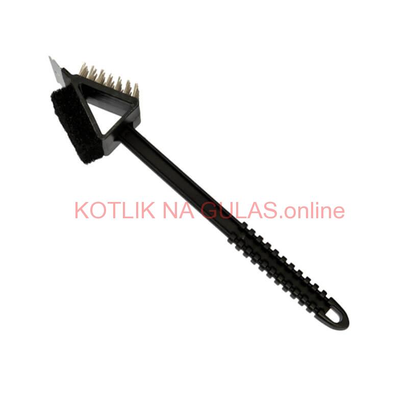 Kefa so škrabkou a hubkou na gril 3 v 1