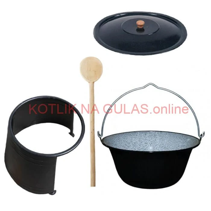 Smaltovaný kotlík 16 L (1,2 mm) + pokrievka + chránič plameňa