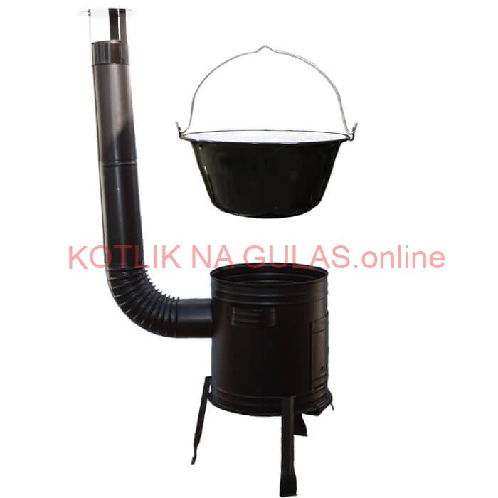Smaltovaný kotlík 20 L (1,2 mm) + kovová kotlina 42 CLASSIC (KOV) Easy party