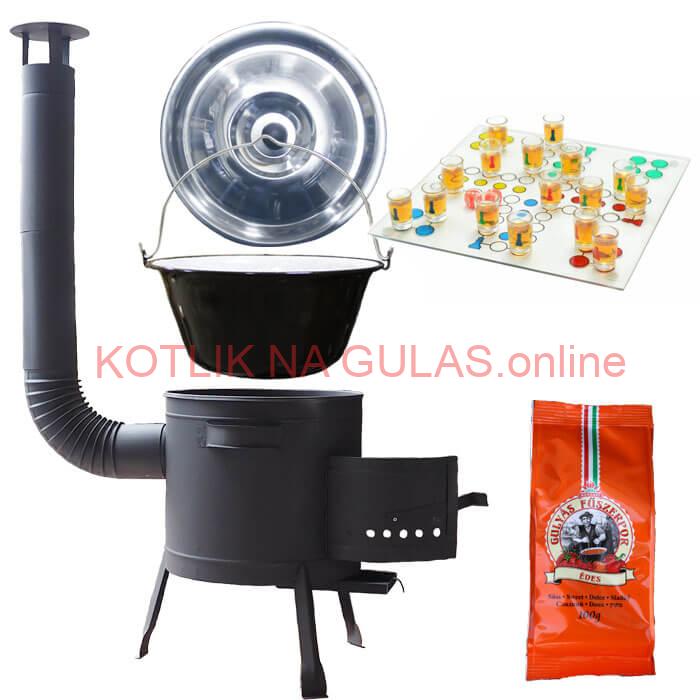 Smaltovaný kotlík 20 L (1,2 mm) + korenie + človeče pi už + nízka žiaruvzdorná kotlina 42 PLUS 600