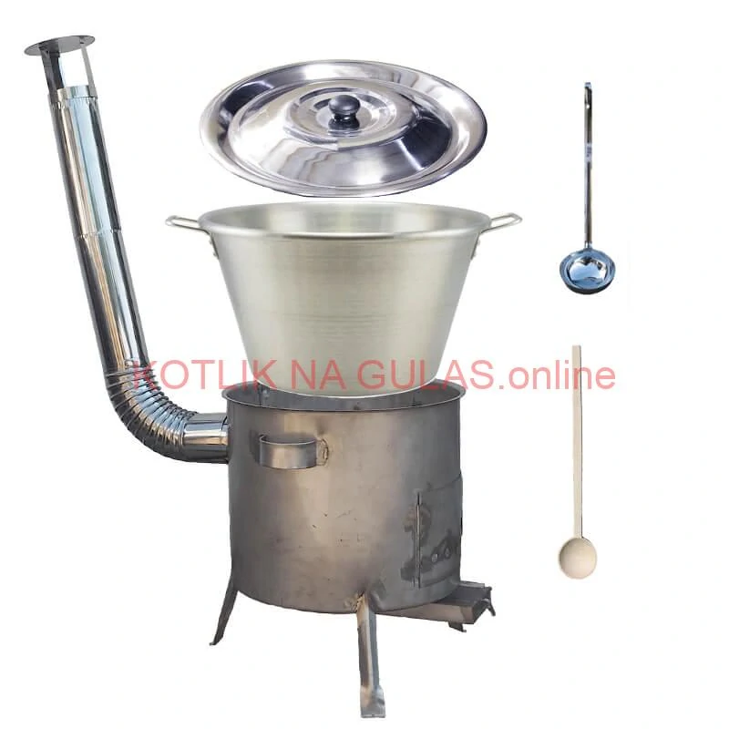 Nerezový kotol 40 L (1,2 mm) INOX + nerezová kotlina 45 cm (1,5 mm) STRONG CLASSIC