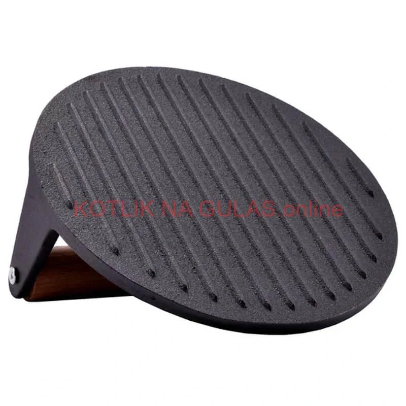 Liatinový lis na mäso na vonkajšie aj vnútorné grilovanie 18 cm