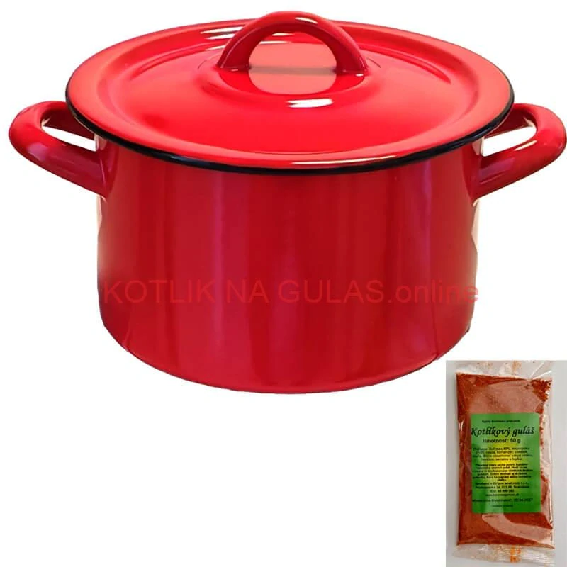 Smaltovaný hrniec s pokrievkou COMBI 25 l + korenie na kotlíkový guláš 50 g