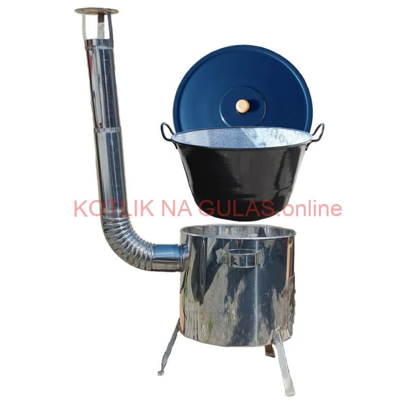 Smaltovaný kotol 60 L + nerezová kotlina 53 cm LUSTRO