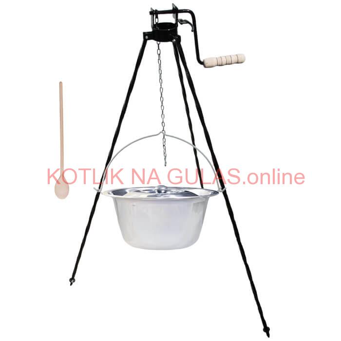 Antikorový kotlík 20 L (1,2 mm) + stojan s kladkou VAR