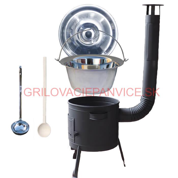 Kotlíkový gulášový set 42 PLUS 600 + nerezový kotlík 22 L (0,8 mm)