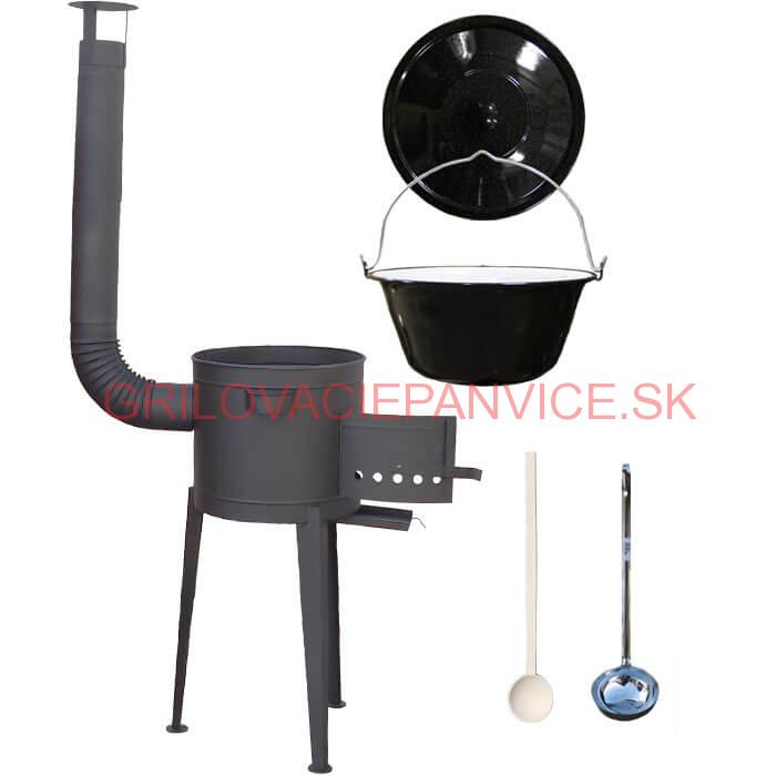 Smaltovaný kotlík 30 L + vysoká kotlina 45 cm PLUS 600
