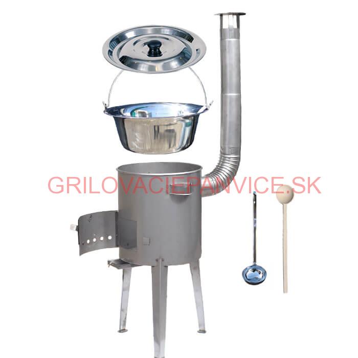 Antikorový kotlík 14 L (0,8 mm) + nerezová kotlina 36 cm LUXUS