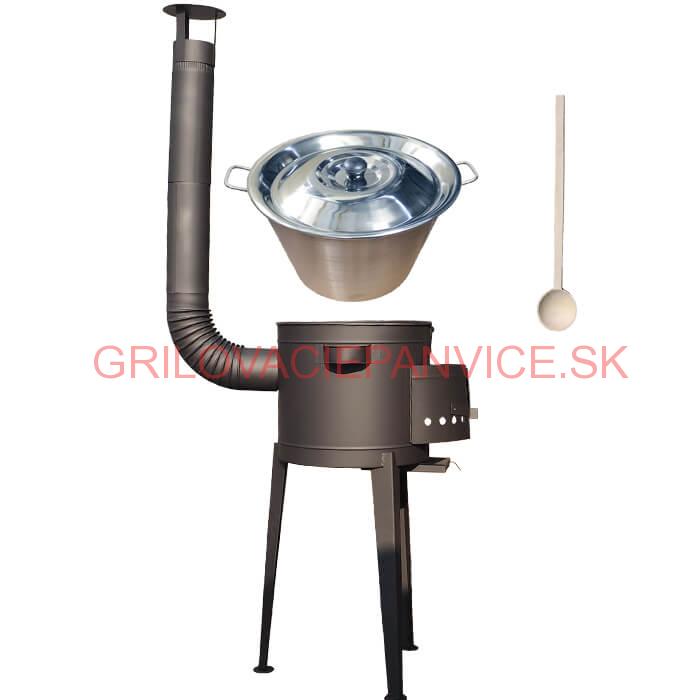 Nerezový kotol 40 L + vysoká kotlina 45 PLUS 600 (žiaruvzdorná farba)