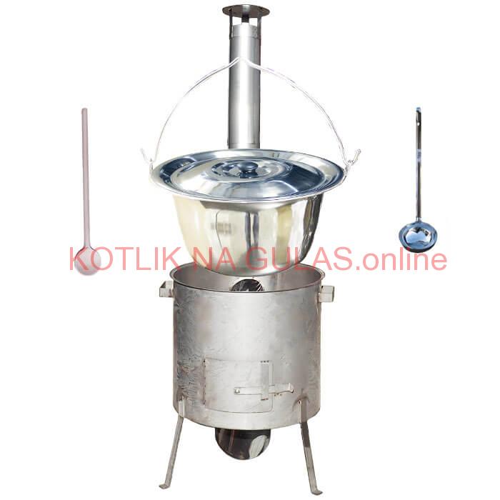 Nerezový kotlík 15 L (1,2 mm) INOX, zosilnená vysoká nerezová kotlina 36 cm KOMFORT