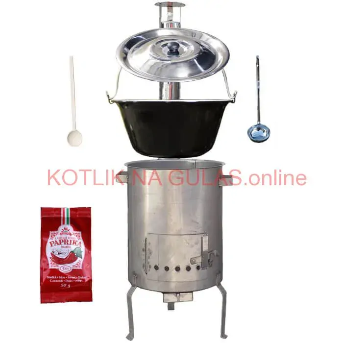 Smaltovaný kotlík 25 L (1,2 mm) + nerezová kotlina (1,5 mm) 42 cm STRONG EXCLUSIVE