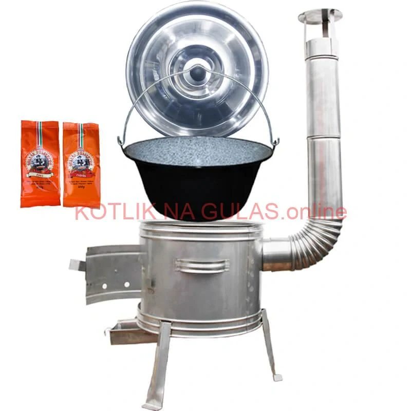 Smaltovaný kotlík 22 L + Nerezová kotlina 42 INOX + paprikové korenie na guláš - MIX 100 g