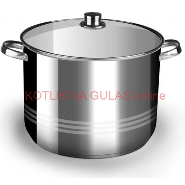 Nerezový hrniec 7 L + sklenená pokrievka