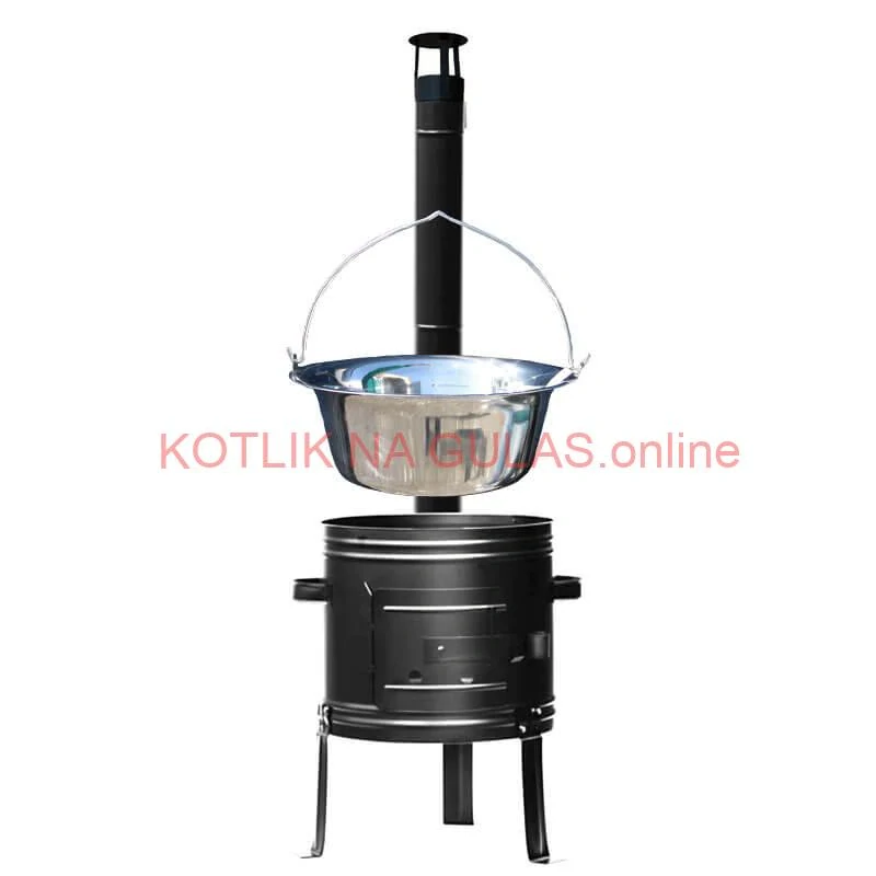 Nerezový kotlík 22 L + kovová kotlina 42 (KOV) + demontovateľné nožičky