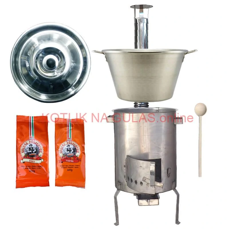 Nerezový kotol 40 L + nerezová kotlina 45 cm 1,5 mm STRONG EXCLUSIVE, + paprikové korenie na guláš