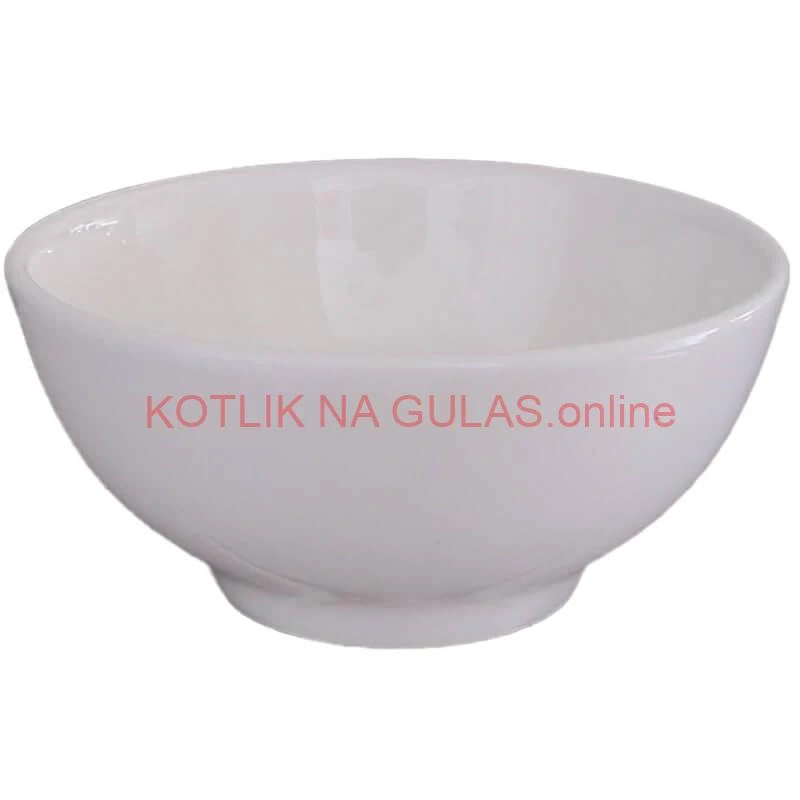 Keramické misky na servírovanie gulášu 15 cm 12 ks biele