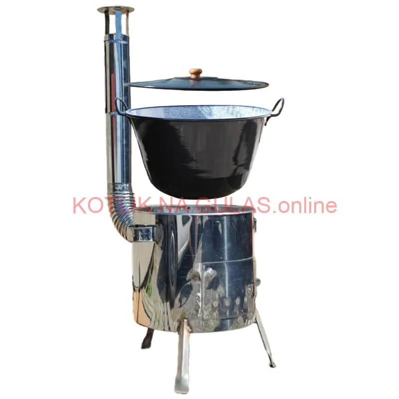Smaltovaný kotol 70 L + nerezová kotlina 53 cm LUSTRO