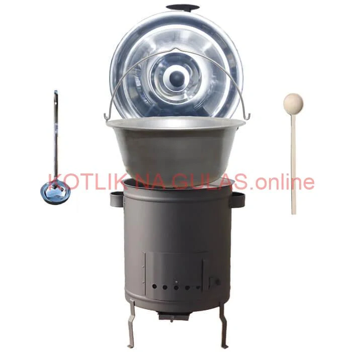 Nerezový kotlík 15 L (1,5 mm) + hrubostenná (1,5 mm) a žiaruvzdorná kotlina 36 PLUS 600