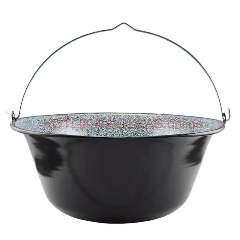 Smaltovaný kotlík (1,2 mm) 25 L + plynový horák k PB + nízka kotlina 42 PLUS 600 + nerezová pokrievka INOX