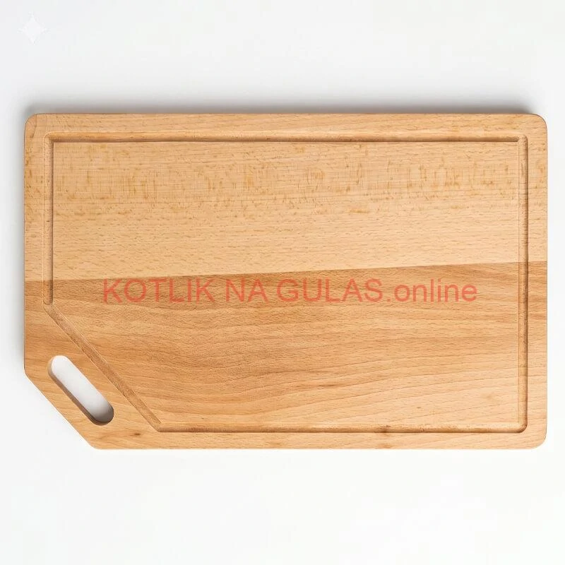 Drevená doska na krájanie 40×25 cm s drážkou na šťavu
